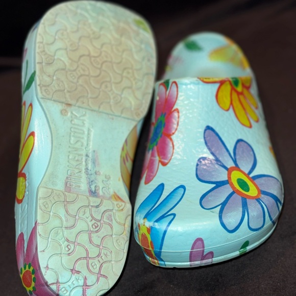 Birkenstock Yellow and Pink Artistic Slippers - Picture 7 of 16